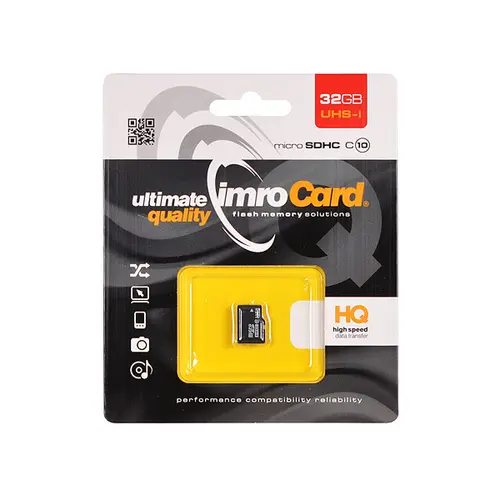 Card Memorie microSDHC Imro, 32Gb, Clasa 10, UHS-1 U1