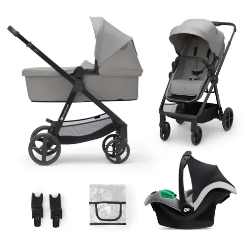 Carucior 3in1 KINDERKRAFT NEWLY, 0 - 22kg, Gri