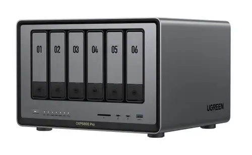 NAS UGREEN NASync DXP6800 Pro cu procesor Intel i5 1235u 10-Core, 8GB DDR5, 6-bays, 2 ports 10G, 2 ports Thunderbolt™ 4