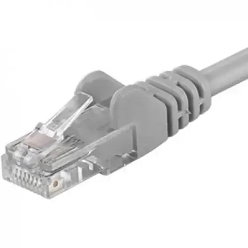 Patchcord UTP RJ45-RJ45 Categoria 6, 0.5m, gri, cupru integral, 26AWG