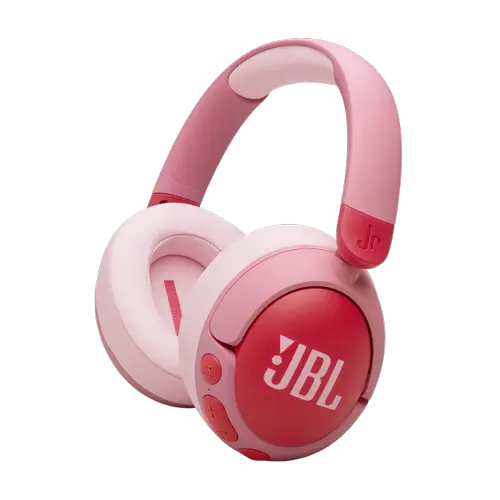 Casti Over-Ear JBL Junior 470NC, Wireless, Bluetooth, Noise Cancelling si microfon incorporat, Autonomie 28h, Roz