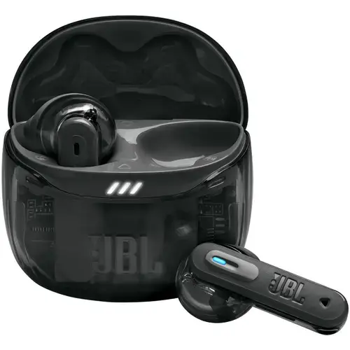 Casti In-Ear JBL Tune Flex 2, True Wireless, Bluetooth, ANC, Autonomie 48 ore, IP54, Spatial Sound, Multi-point, Negru Ghost