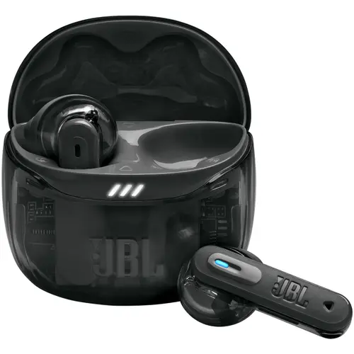 Casti In-Ear JBL Tune Flex 2, True Wireless, Bluetooth, ANC, Autonomie 48 ore, IP54, Spatial Sound, Multi-point, Negru Ghost