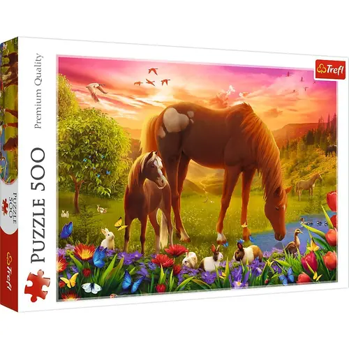 Puzzle Trefl - Calutii La Apus, 500 piese