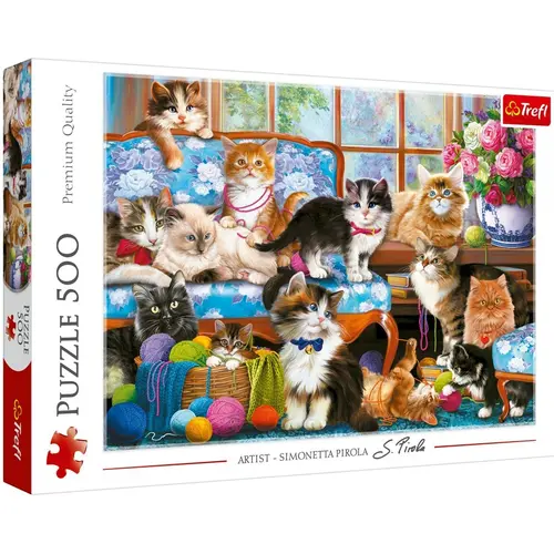 Puzzle Trefl, Familia De Pisicute, 500 piese