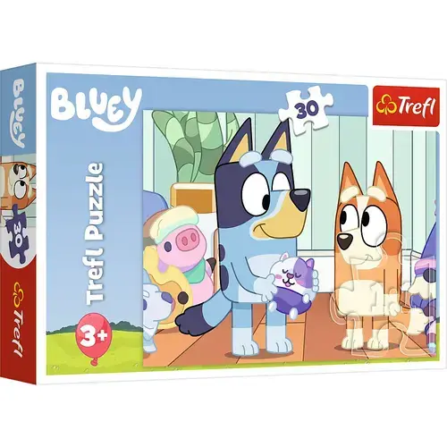 Puzzle pentru copii Trefl din 30 piese - E mereu distractiv cu Bluey