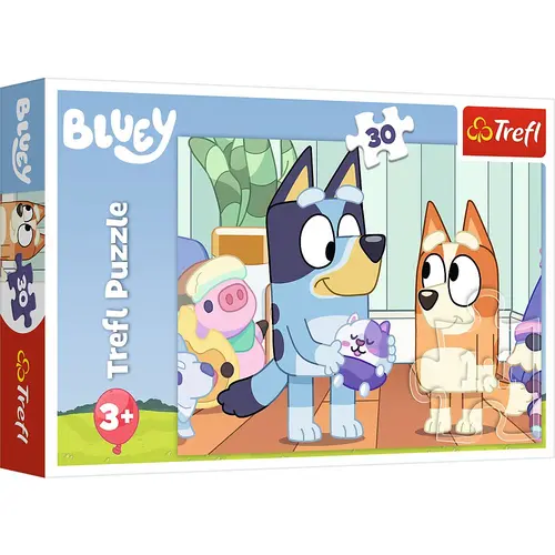 Puzzle pentru copii Trefl din 30 piese - E mereu distractiv cu Bluey