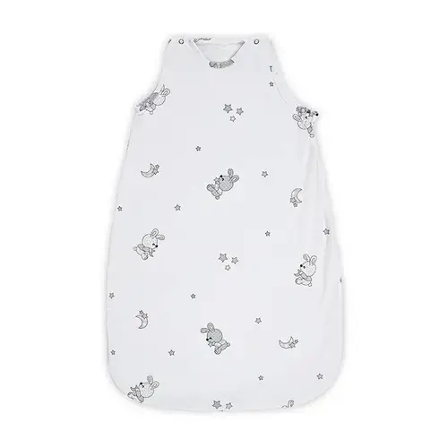 Sac de Dormit de Iarna Lorelli Bumbac Ranforce Little Rabbits Grey, 85 cm