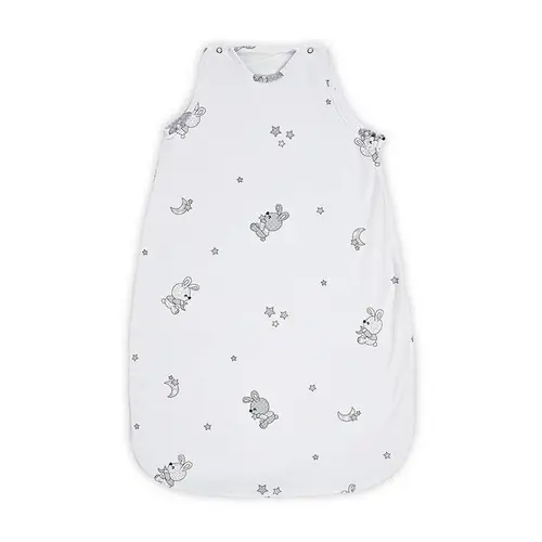 Sac de Dormit de Iarna Lorelli Bumbac Ranforce Little Rabbits Grey, 85 cm