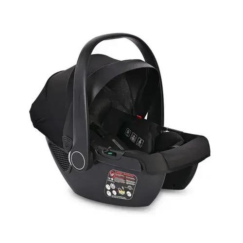 Cosulet auto pentru copii Lorelli Aria Luxe, panou de ventilatie, tetiera reglabila, maner reglabil, 0-15 Luni, 40-87 cm, Negru