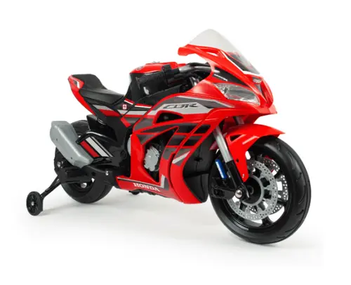 Motocicleta electrica pentru copii Injusa licenta Honda CBR, 12V, include roti ajutatoare, 3-6 Ani