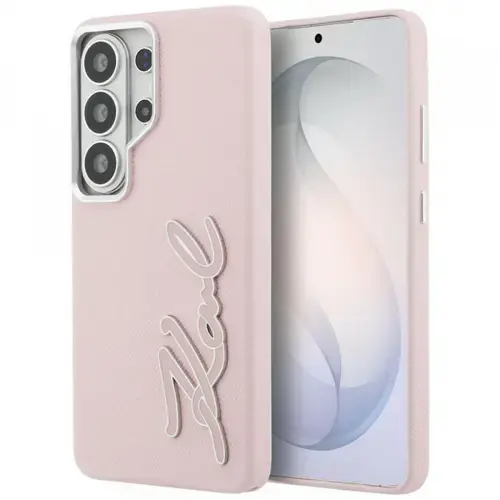 Husa pentru Samsung Galaxy S26 Ultra S948, Karl Lagerfeld, Signature Resin Logo, Roz