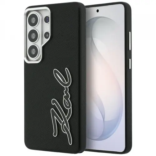 Husa pentru Samsung Galaxy S26 Ultra S948, Karl Lagerfeld, Signature Resin Logo, Neagra