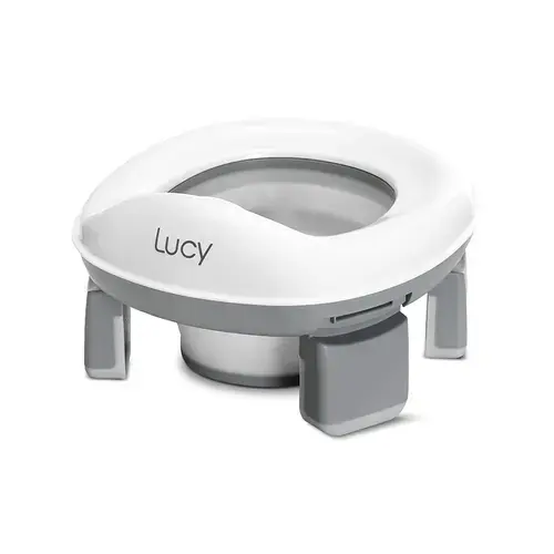 Olita pliabila de voiaj 2in1 Lorelli Lucy, cu functie reductor WC, include geanta de transport si 20 saci de unica folosinta, Gri