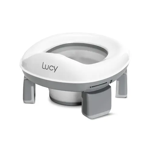 Olita pliabila de voiaj 2in1 Lorelli Lucy, cu functie reductor WC, include geanta de transport si 20 saci de unica folosinta, Gri