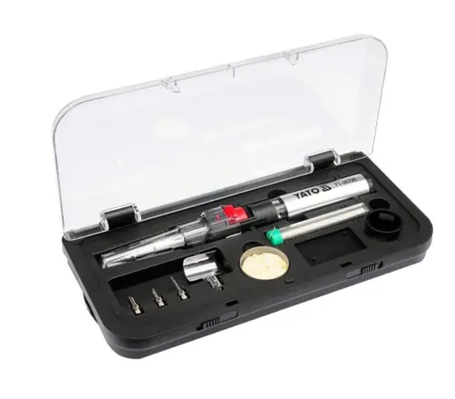 Set ciocan de lipit cu gaz si accesorii, Yato YT-36706, putere 70 W
