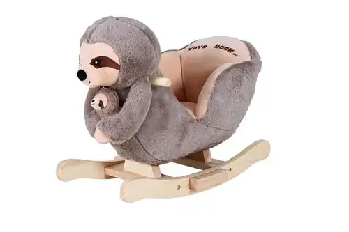 Balansoar din lemn pentru copii  Knorr Toys Lenesul Luis, include marioneta de mana din plus, 65x32x50 cm, pana la 30 kg, 18 Luni+