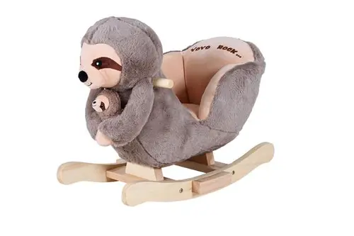 Balansoar din lemn pentru copii  Knorr Toys Lenesul Luis, include marioneta de mana din plus, 65x32x50 cm, pana la 30 kg, 18 Luni+