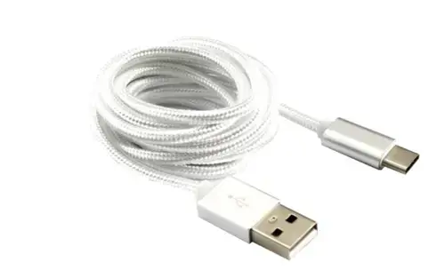 Cablu de date Sbox Fuity USB - Type C, Alb