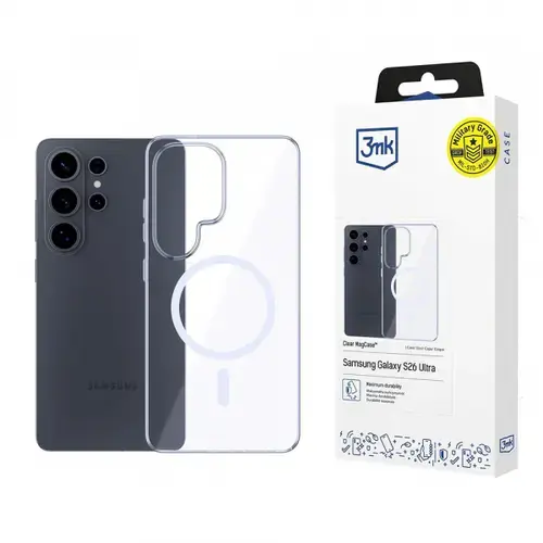 Husa MagSafe pentru Samsung Galaxy S26 Ultra S948, 3MK, Clear MagCase, Transparenta