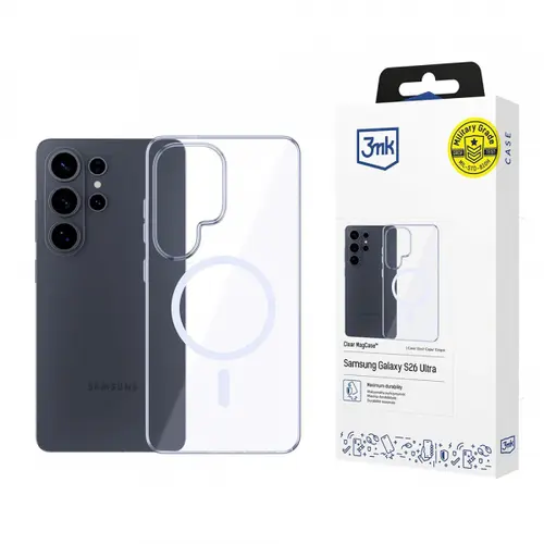 Husa MagSafe pentru Samsung Galaxy S26 Ultra S948, 3MK, Clear MagCase, Transparenta