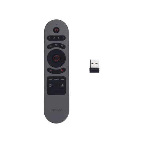 Telecomanda Obsbot Tiny Smart Remote 2, gri, design elegant, functii AI