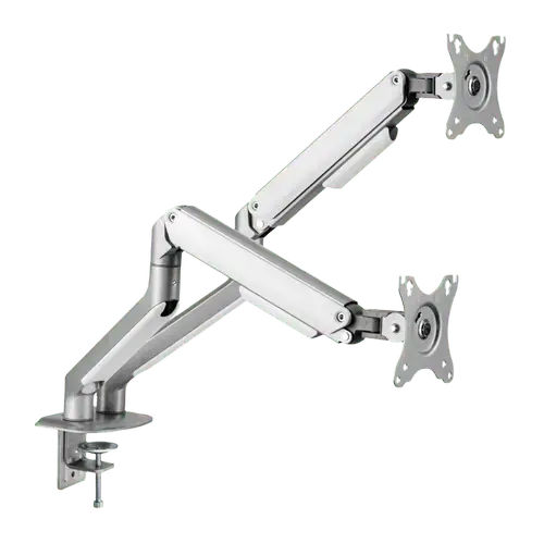 Suport birou 2 monitoare Serioux MM63-C024, 17″-32″, 9kg, Argintiu