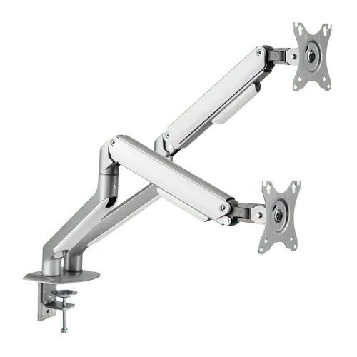 Suport birou 2 monitoare Serioux MM63-C024, 17″-32″, 9kg, Argintiu