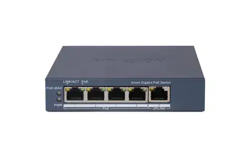 Switch Hikvision DS-3E1505P-EI, 4 porturi, PoE