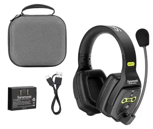 Casti Wireless Saramonic WiTalk DMH Dual-ear Master pentru Sistemul Intercom WiTalk, Negru