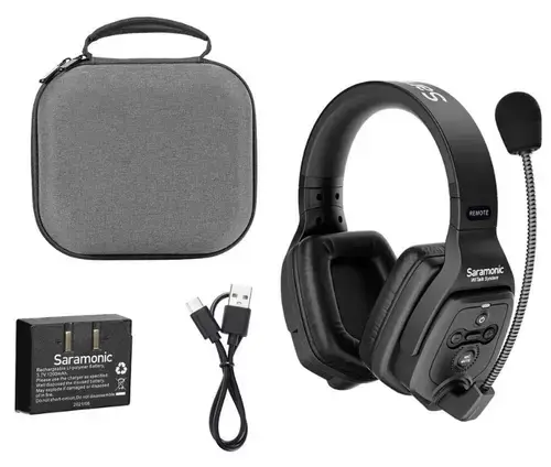 Casti Wireless Saramonic WiTalk DRH Dual-ear Remote pentru Sistemul Intercom WiTalk, Negru