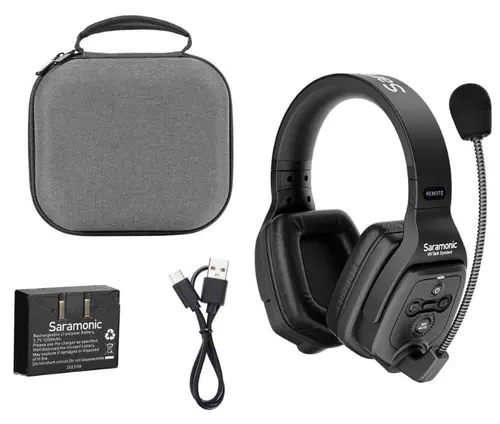 Casti Wireless Saramonic WiTalk DRH Dual-ear Remote pentru Sistemul Intercom WiTalk, Negru