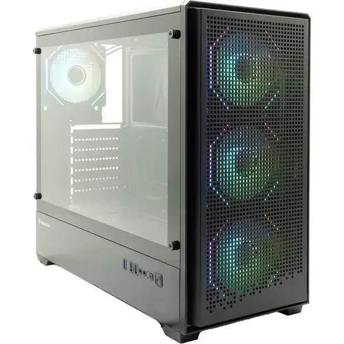 Carcasa Inaza Aether, Middle Tower, Tempered glass, Negru