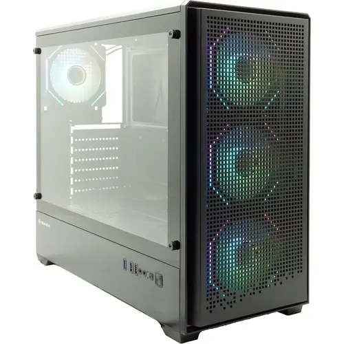 Carcasa Inaza Aether, Middle Tower, Tempered glass, Negru