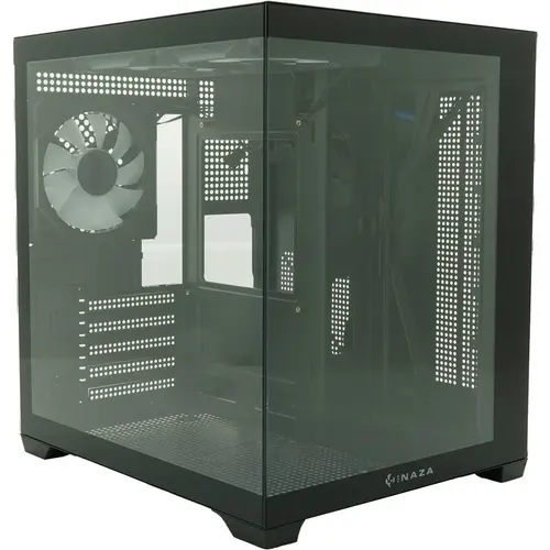 Carcasa Inaza Cube, Cube Tower, iluminare ARGB, Negru