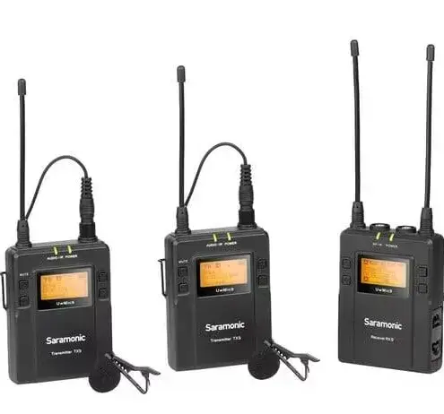 Kit Lavaliere Saramonic UWMIC9 KIT2 UHF Wireless RX9 + 2 TX9, Negru