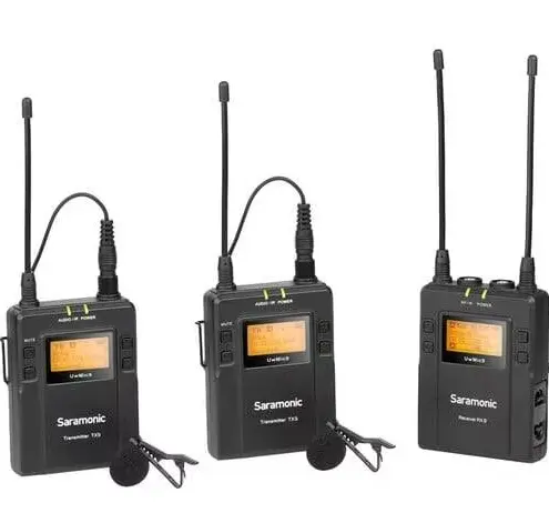 Kit Lavaliere Saramonic UWMIC9 KIT2 UHF Wireless RX9 + 2 TX9, Negru