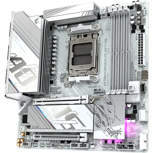 Placa de baza GIGABYTE X870M AORUS ELITE WIFI7 ICE, AMD X870, AM5, mATX, DDR5
