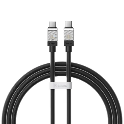 Cablu Date si Incarcare USB-C - USB-C Baseus CoolPlay, 100W, 2m, Negru CAKW000301