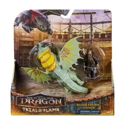 Set figurine How to train your dragon - Trial of Fire, Rumblehorn si Stoick