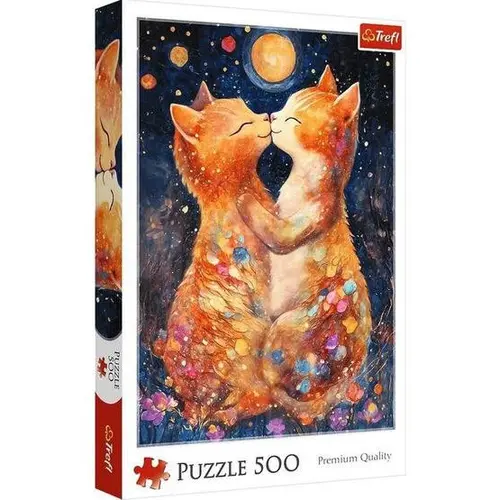 Puzzle Trefl 500 piese - Un sarut in lumina lunii