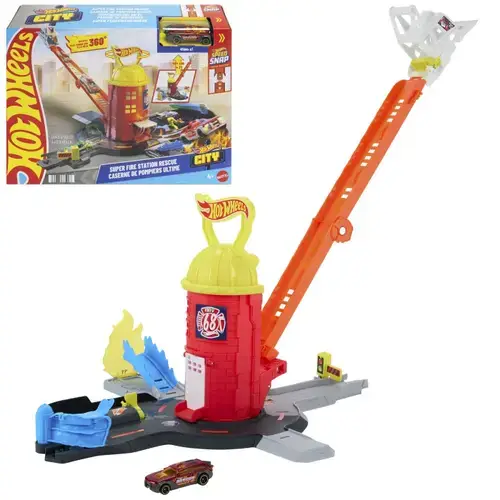Set de joaca Hot Wheels City - Super statie de pompieri