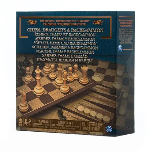 Set jocuri Spin Master 3in1 - Sah, Dame, Table