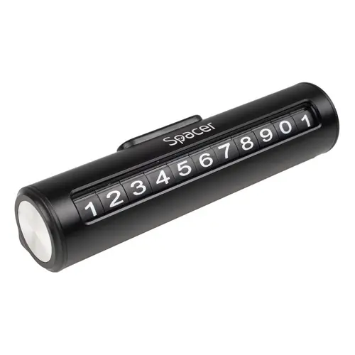 Suport numar de telefon parbriz Spacer, Functie ascundere numar, Negru