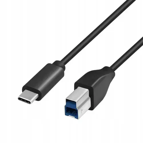 Cablu imprimanta LOGILINK USB-B 3.0 USB-C 3.2 gen 1, 2 m, Negru