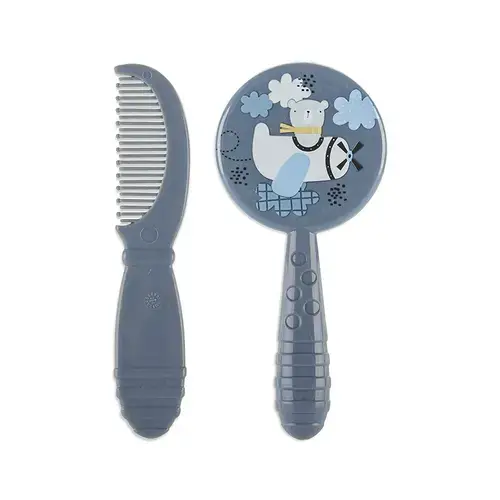 Set pieptan cu perie Lorelli My Friend, 0 luni+, Albastru