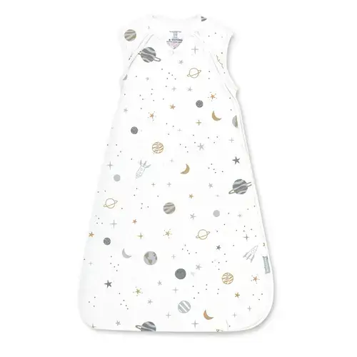 Sac de dormit Ingenuity Swaddle Me Night Sack Sleeper Sunset Space, 3-18 luni, bumbac, Alb