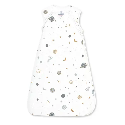 Sac de dormit Ingenuity Swaddle Me Night Sack Sleeper Sunset Space, 3-18 luni, bumbac, Alb
