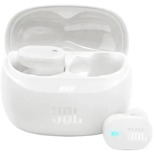 Casti In-Ear JBL Tune Buds 2, True Wireless, Bluetooth, ANC, Autonomie 48 ore, IP54, Multi-point, Alb