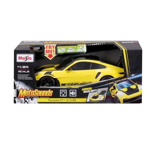 Masina Maisto Motosounds - Porsche 911 GT3 RS, 1:24, cu efecte de lumina si sunet, sortiment